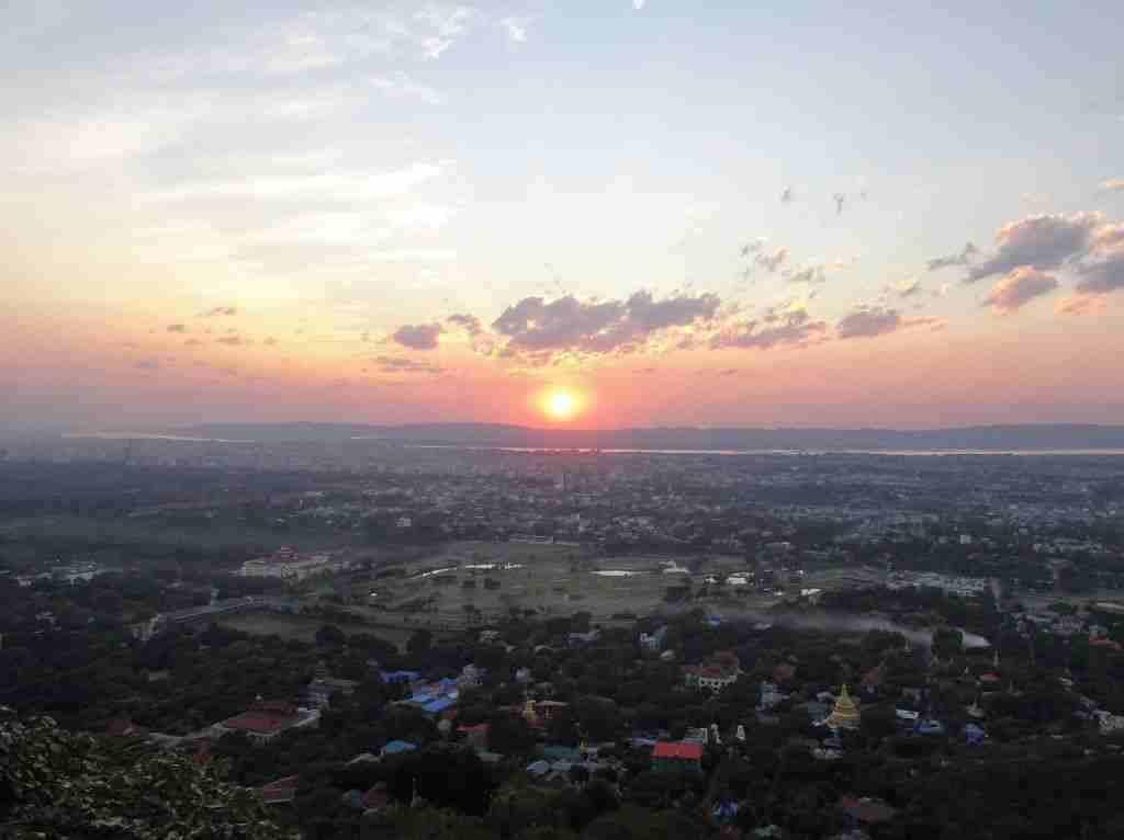 View from Mandalay Hill Myanmar