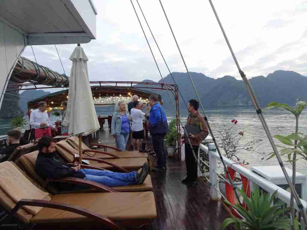 Onboard a cruise to Ha Long Bay