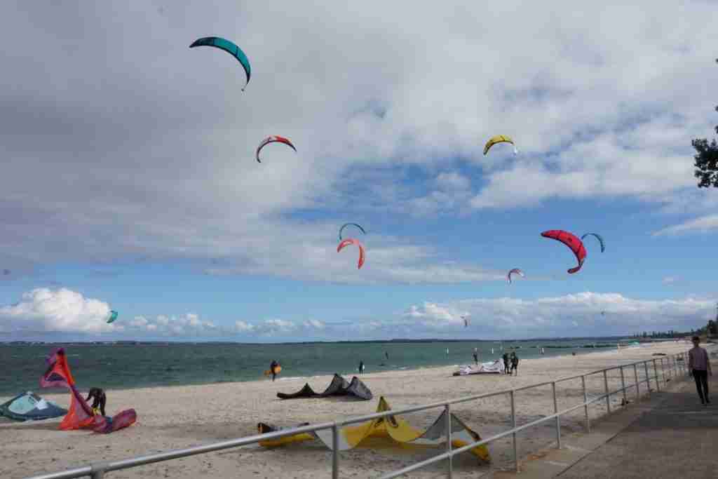 Kite surfing on Botany Bay Sydney