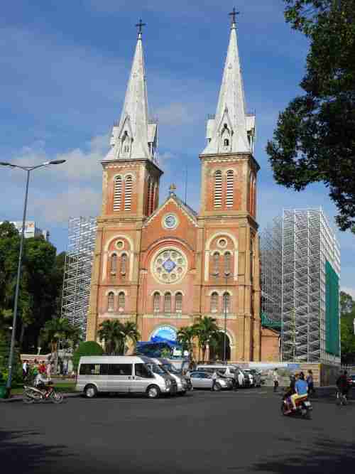 French style cathedral in Ho Chi Minh City
