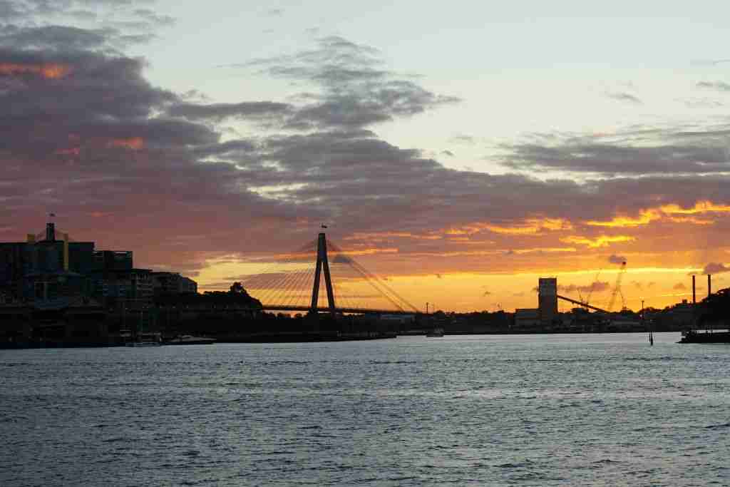Sunset at Barangaroo reserve