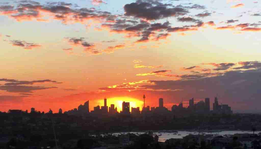 Sydney sunset at Dover Heights