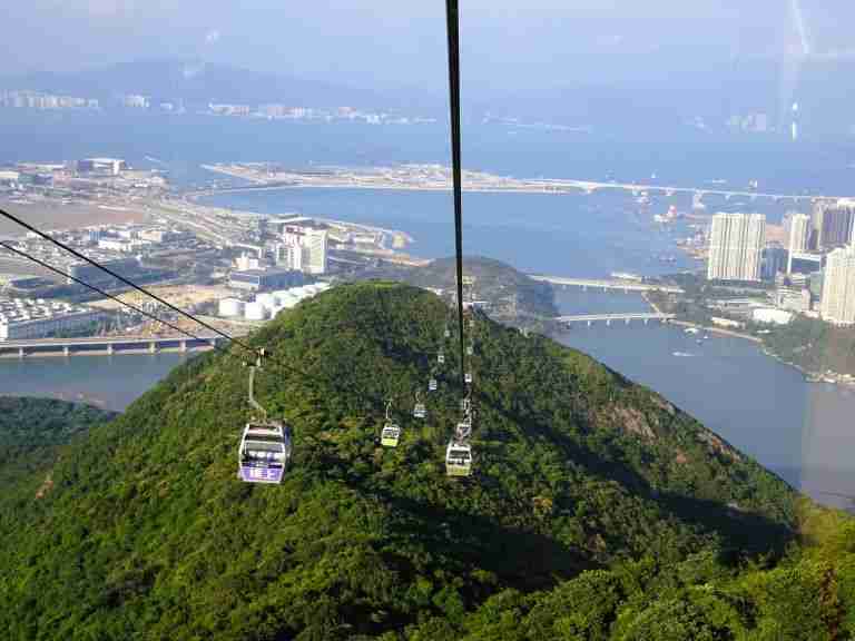 stunning views from the Ngong Ping Cable Car to the Big Buddha