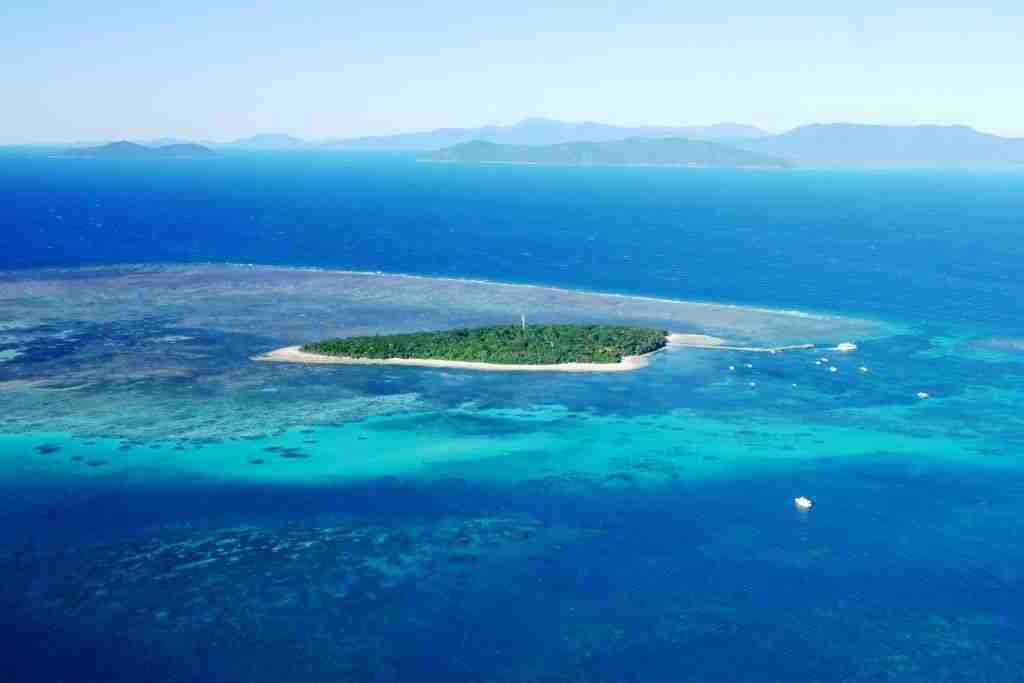Green island day trip aerial view of the great barrier reef