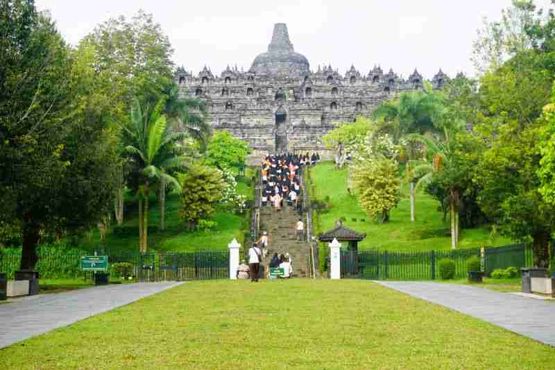 Borobudur, the most famous of all the temples of Indonesia