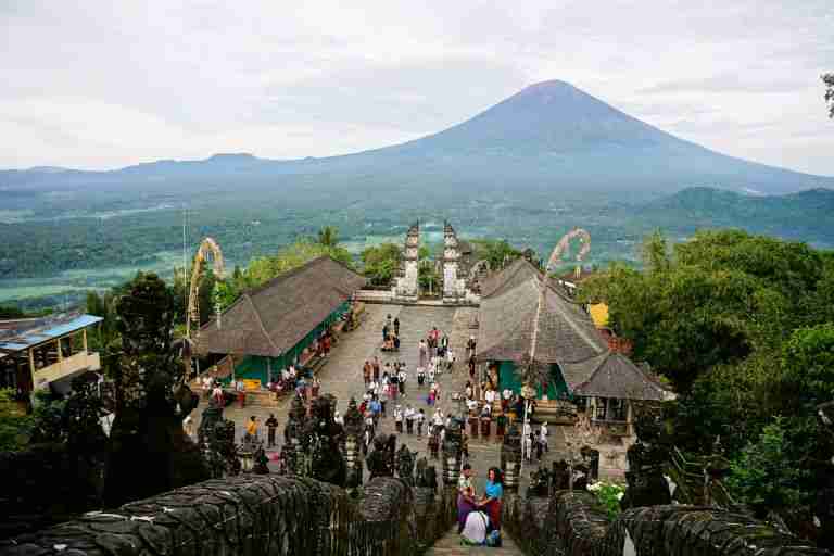 a view over Lempuyang Temple Bali