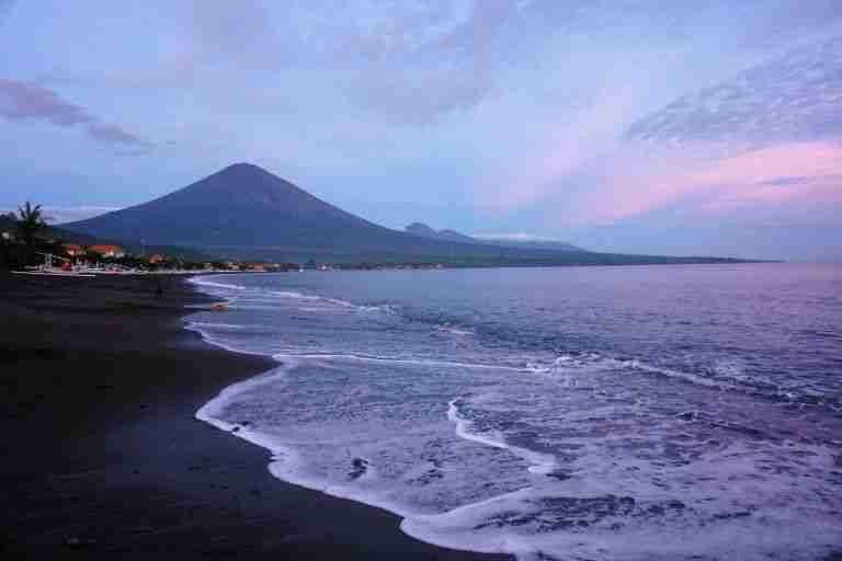 Sunrise at Amed beach Bali