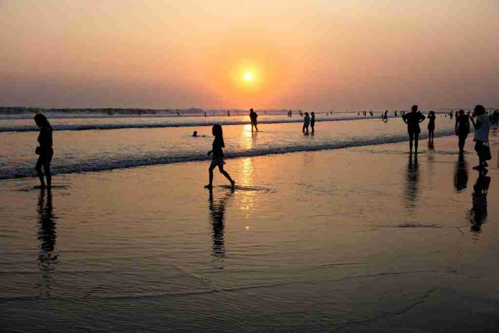 Ubud vs Kuta. Sunset at the beach in Bali