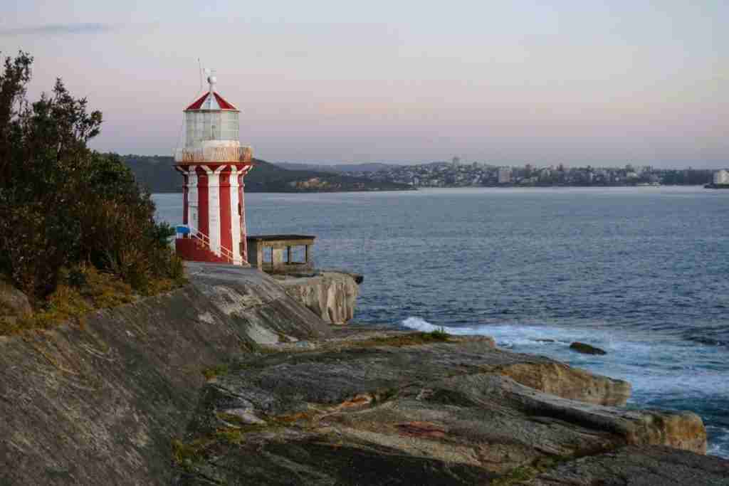 Hornby Lighthouse at sunrise in Sydney
