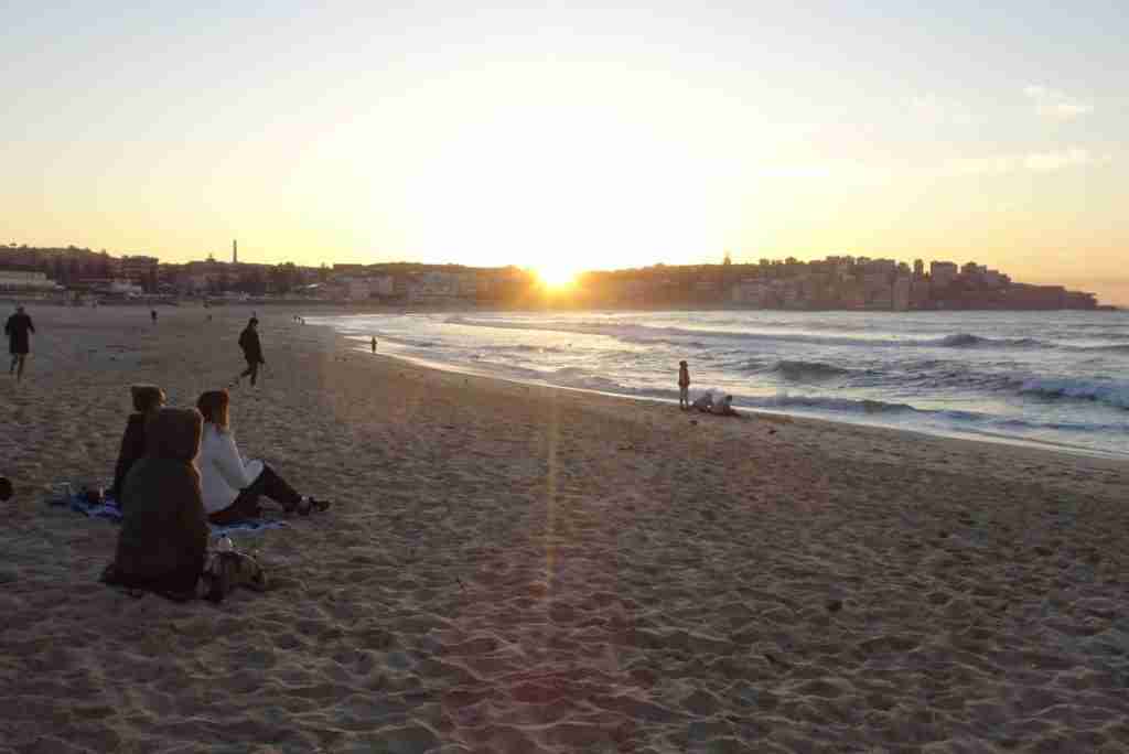 A sunrise in Sydney at Bondi Beach
