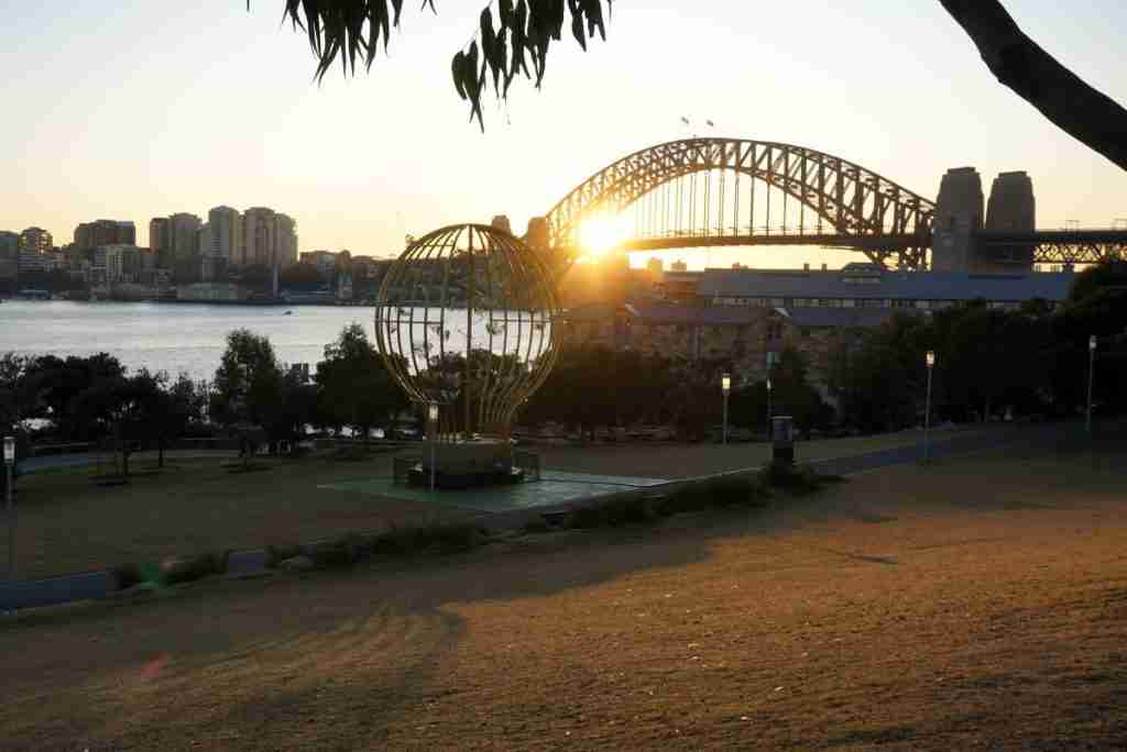 A Sydney sunrise at Barangaroo Reserve