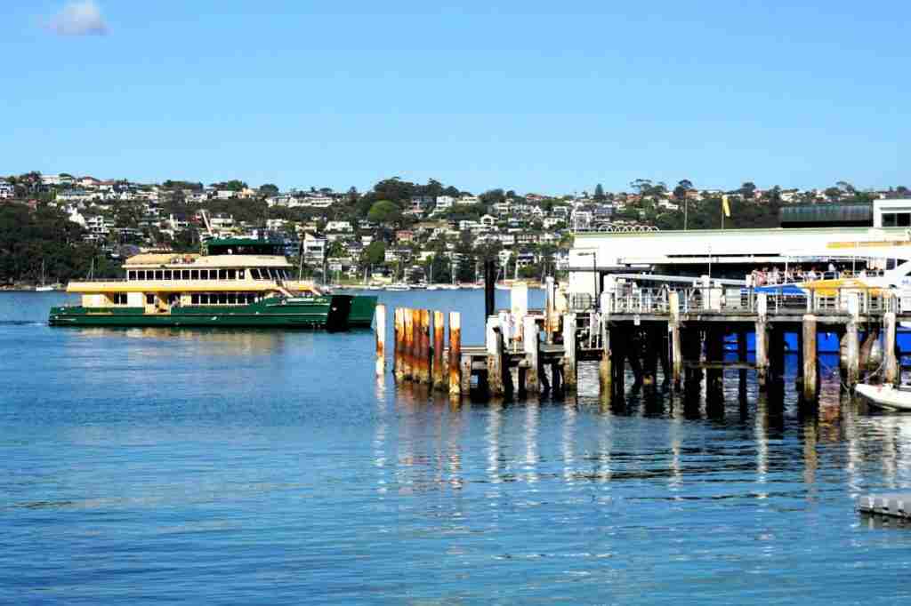 The Manly ferry arriving at the wharf